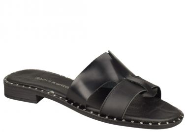 Σανδάλια γυναικεία | Δερμάτινα | Υφαντίδης | 120048 | Μαύρο - Υφαντίδης - 